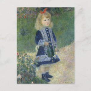 Girl with a Watering Can Renoir Postcard