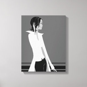 Girl with Attitude Fashion Diva Wrapped Canvas