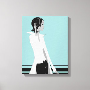 Girl with Attitude Fashion Diva Wrapped Canvas