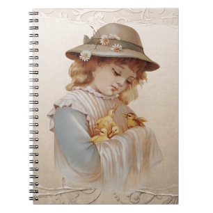 Girl with Baby Ducks Notebook