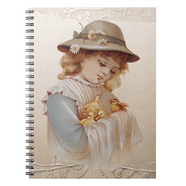 Girl with Baby Ducks Notebook (Front)