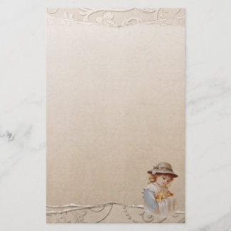 Girl with Baby Ducks Stationery