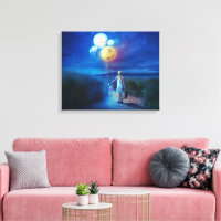 Girl with Balloons Path Love Our Planet on