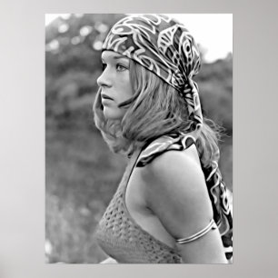 Girl with Bandanna Art  Print