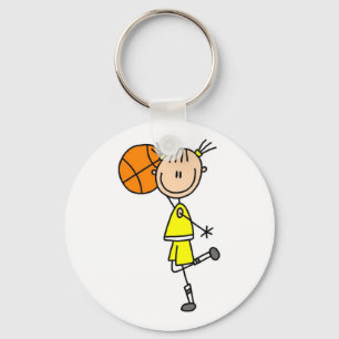 Girl With Basketball T-shirts and Gifts Key Ring