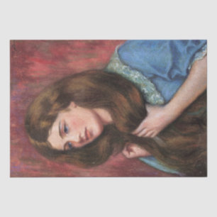 Girl with Beautiful Long Brown Hair Tissue Paper