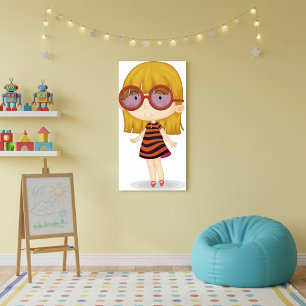 Girl With Big Glasses Poster