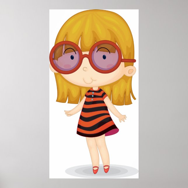 Girl With Big Glasses Poster (Front)