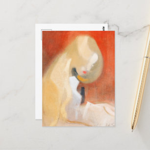 Girl with Blonde Hair by Helene Schjerfbeck Postcard