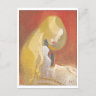 Girl with Blonde Hair, Helene Schjerfbeck Postcard