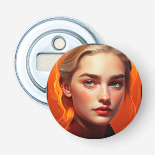 Girl with blue eyes bottle opener