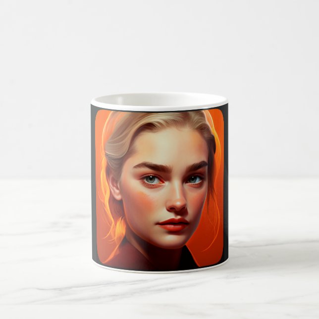 Girl with blue eyes coffee mug (Center)