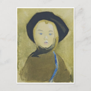 Girl with Blue Ribbon, Helene Schjerfbeck  Postcard
