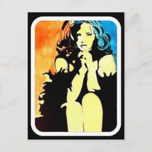 Girl with Boa Postcard