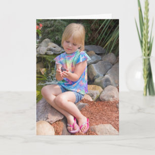 Girl with Butterfly Card