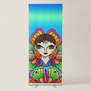 Girl with Butterfly Wings Retractable Banner