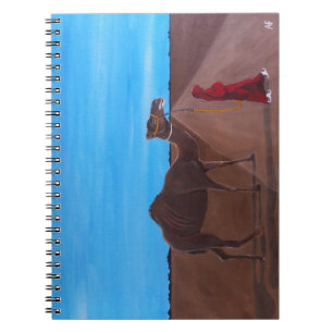 Girl with Camel Painting by Alfred Fox Notebook