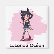 Girl with cartoon-style tattoos
