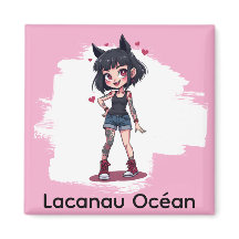 Girl with cartoon-style tattoos