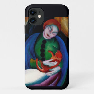 Girl with Cat painting by Franz Marc iPhone 11 Case
