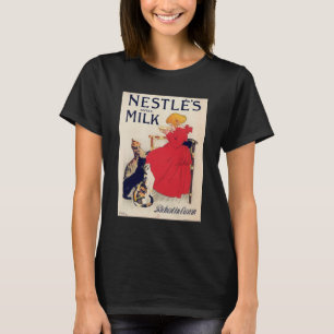 Girl with Cats, Vintage Poster, Alexandre Steinlen T-Shirt