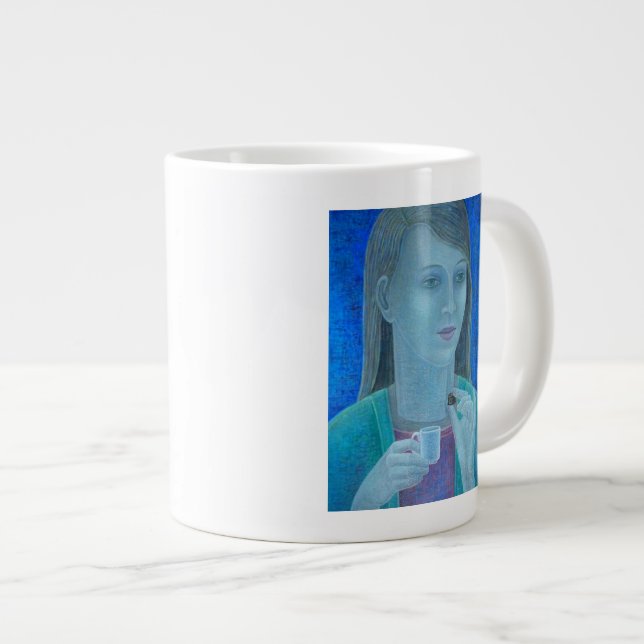 Girl with Chocolate 2011 Large Coffee Mug (Front Right)