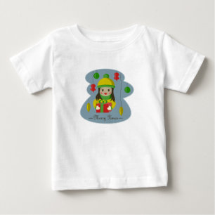 Girl with Christmas gift box Baby T-Shirt