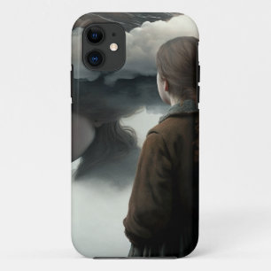 Girl with clouds iPhone 11 case