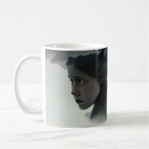 Girl with clouds coffee mug