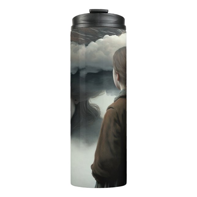 Girl with clouds thermal tumbler (Front)