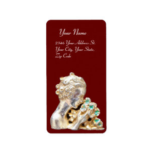 GIRL WITH FLOWERS,gold,red Label