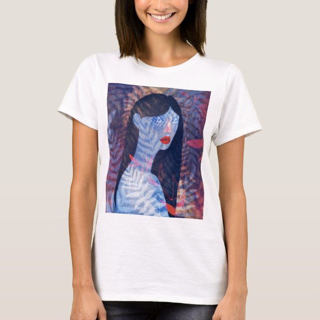  Girl with Flowers T-Shirt (Front)