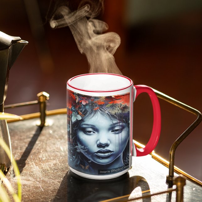 Girl with flowers Version 1 Coffee Mug (Girl with flowers Version 1 Coffee Mug
)