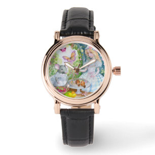 Girl with friends at garden in a watch! watch
