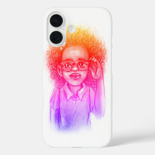 Girl with glasses, iPhone case