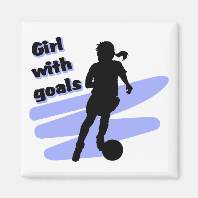 Girl with goals magnet (Front)