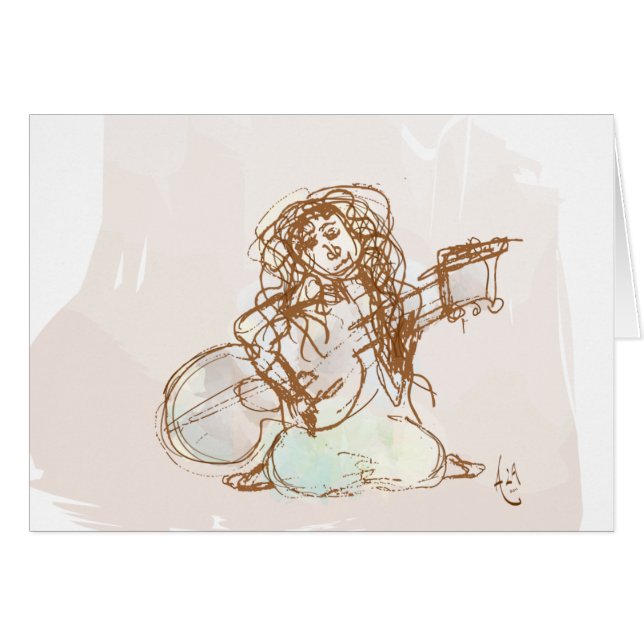 Girl with Guitar (Front Horizontal)