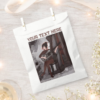 Girl with guitar favour bags