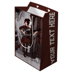 Girl with guitar medium gift bag