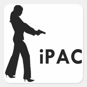 Girl With Gun iPac Square Sticker