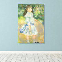 Girl with Hoop by Pierre Renoir, Vintage Fine Art