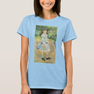 Girl with Hoop by Pierre Renoir, Vintage Fine Art T-Shirt