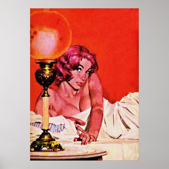 Girl with Innocent Eyes Vintage Pulp Cover Art Poster (Front)