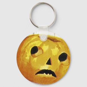 Girl with Jack o' Lantern Key Ring