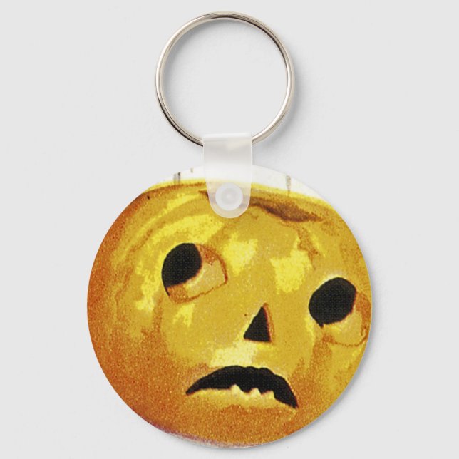Girl with Jack o' Lantern Key Ring (Front)