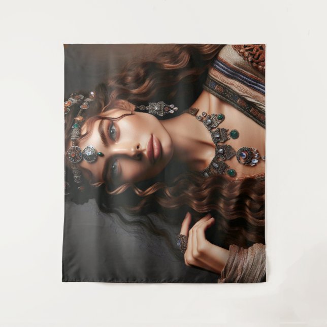 Girl with Jewellery Tapestry (Front)