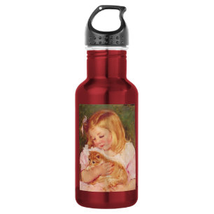 Girl with Kitten, Mary Cassatt 532 Ml Water Bottle