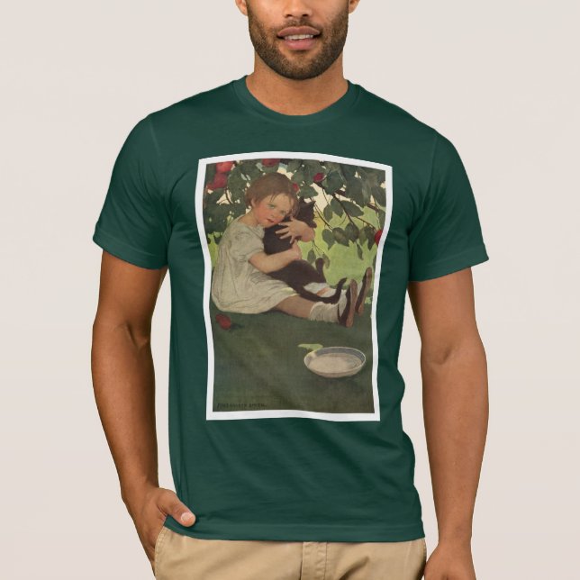 Girl with Kitten T-Shirt (Front)