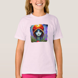 Girl with ladybug hat T-Shirt