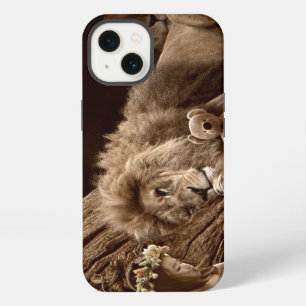 Girl with Lion and Teddy Bear iPhone 13 Case